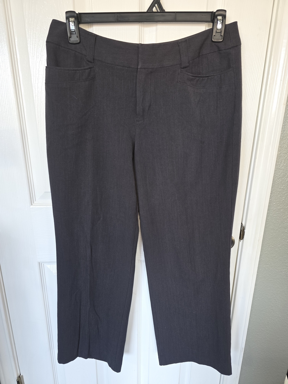 Christopher & Banks Charcoal Gray Flare-Leg Dress Jeans